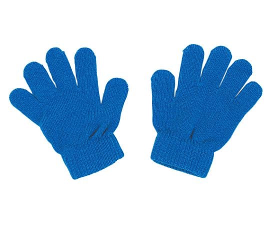 カラーのびのび手袋 青