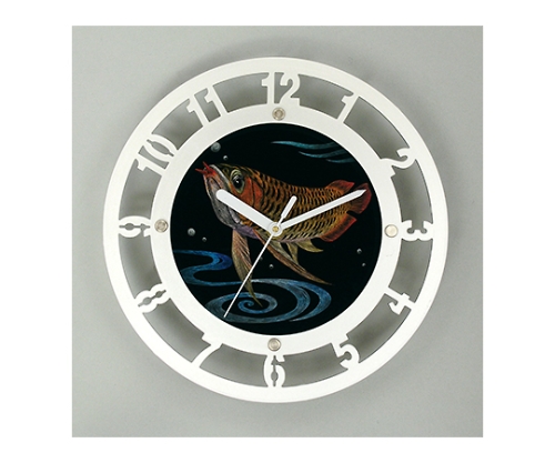 メタリック時計 アートガラスセット 13091