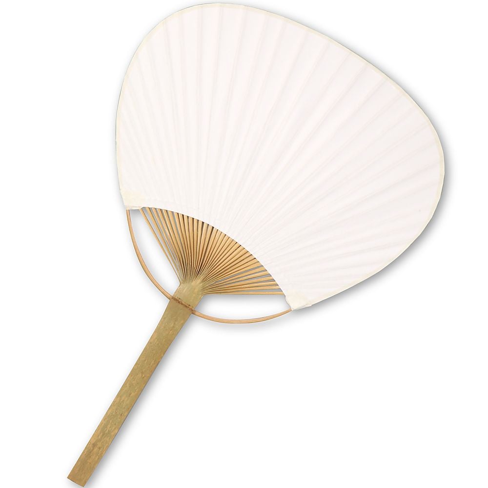 うちわ 白(竹製)