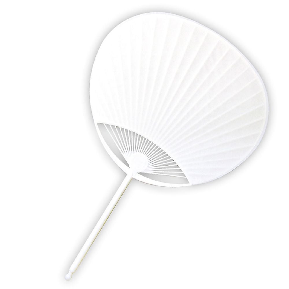 うちわ 丸柄(プラ製)