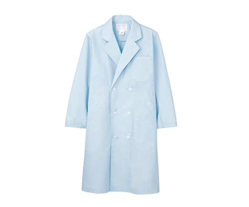 診察衣 メンズ 長袖Ｗ サックス