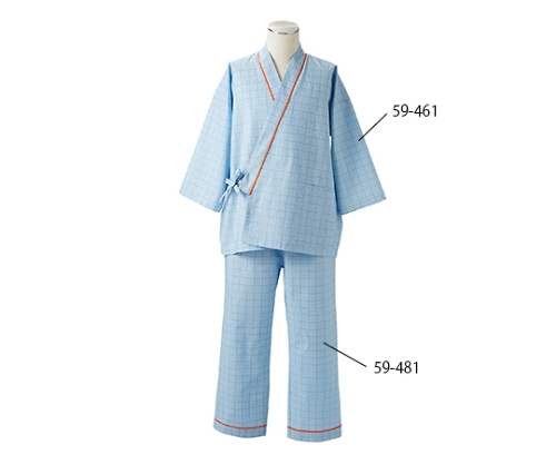 患者衣（ズボン・男女兼用）　59-481　ブルー3L