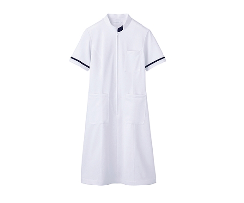 ［Discontinued］Nursing Wear Half Sleeve White/Navy 73-1598 M