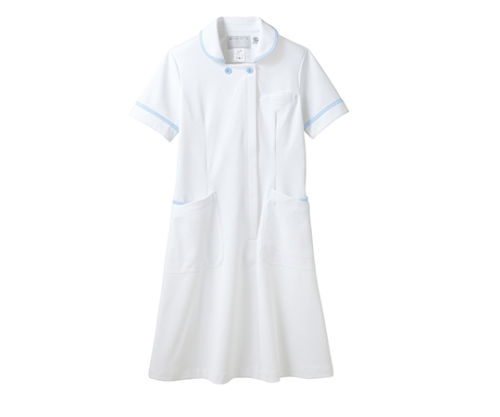 ［Discontinued］Nursing Wear Half Sleeve White/Saxe Blue 73-1794 3L