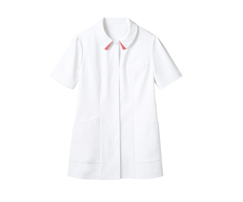 ［Discontinued］Nursing Jacket Half Sleeve White/Pink 73-1862 LL