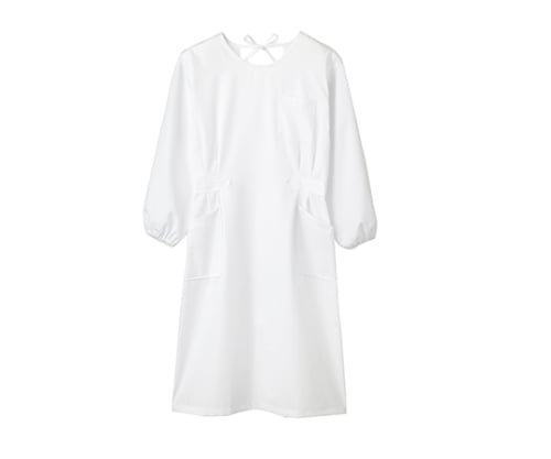 予防衣 レディス 長袖 白