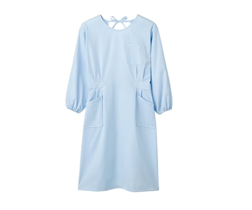 予防衣 レディス 長袖 サックス