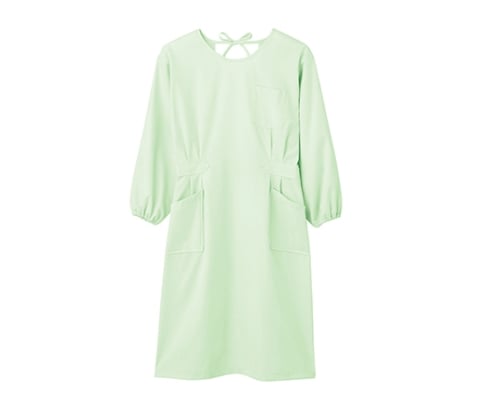 予防衣 レディス 長袖 パステルグリーン