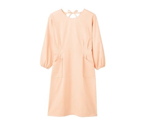 予防衣 レディス 長袖 シェルピンク