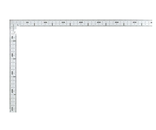 61-6161-42 曲尺広ピタ シルバー 50cm 表裏同目 内目盛端面基点目盛JIS