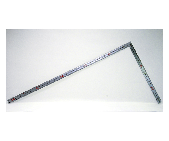 曲尺同厚　シルバー　50cm　表裏同目　マグネット付　JIS