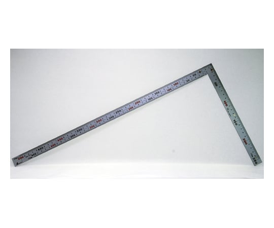 曲尺厚手広巾　シルバー　50cm　表裏同目6段目盛マグネット付JIS