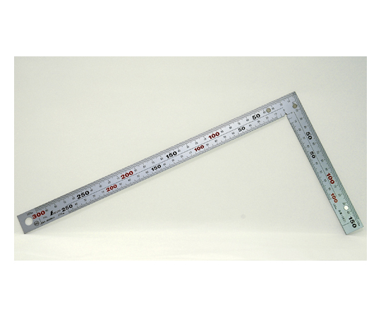 曲尺厚手広巾　シルバー　30cm　表裏同目8段目盛マグネット付JIS
