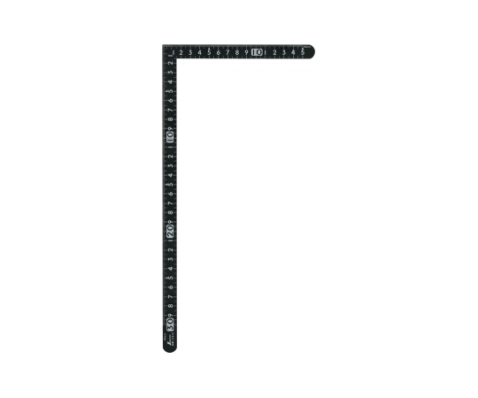 曲尺小型　サンデーカーペンター　黒色　30×15cm　表裏同目白目盛