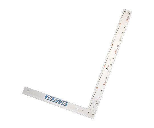 丸ノコガイド定規　エルアングル50cm　併用目盛　取手なし