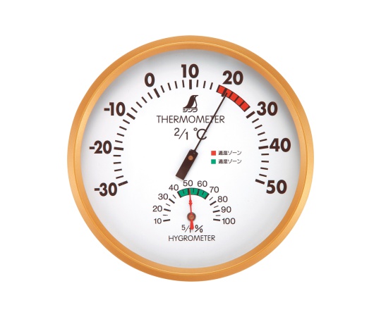温湿度計　F　丸型　15cm