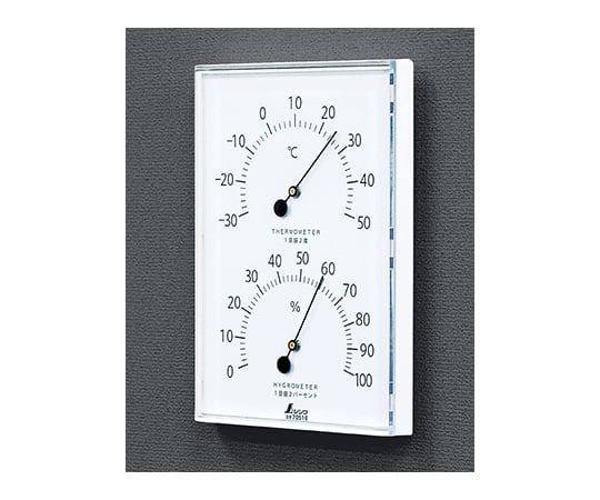 温湿度計　W-1　角型　ホワイト