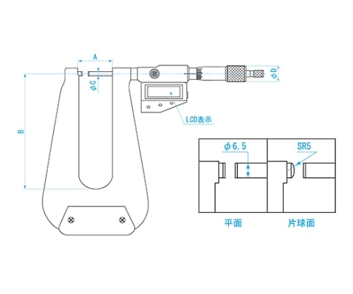 取扱を終了した商品です］デジタルU字 鋼板マイクロメータ MCD233-150U