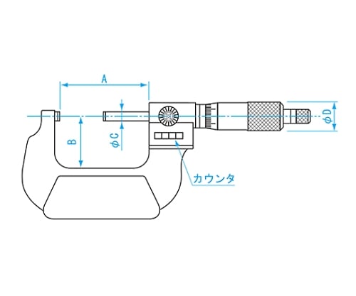 61-6180-61 カウントマイクロメータ MC122-25C 【AXEL】 アズワン