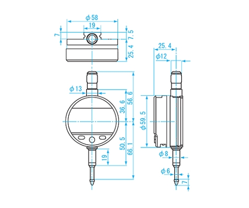 ［取扱停止］デジタルSラインインジケータ　公差設定機能付　0.01mm　DEI-WKS1