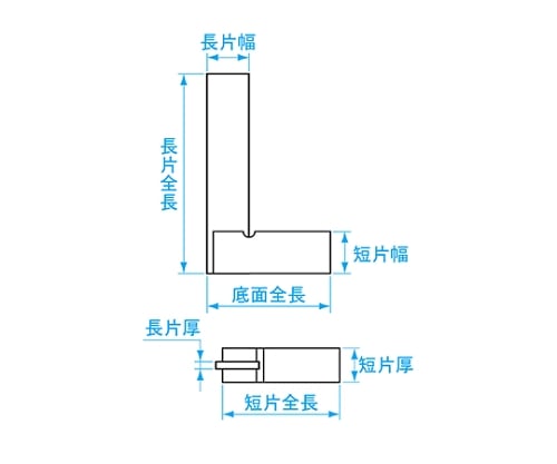 61-6184-33 目盛付台付スコヤ 100mm C-100 【AXEL】 アズワン