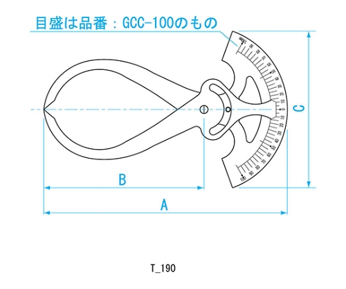 61-6420-06 目盛付内外兼用キャリパ 200mm GCC-200 【AXEL】 アズワン