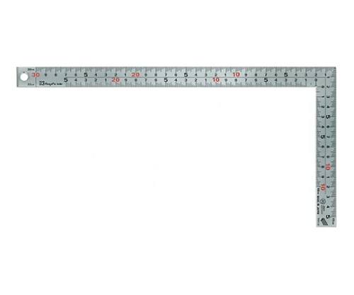 シルバー曲尺厚手広巾　30cm　快段目盛