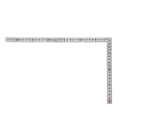 シルバー曲尺同目同厚　30cm　快段目盛