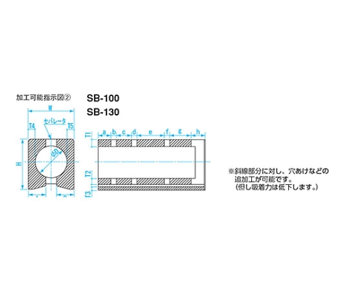 61-6421-31 マグネットホルダ台 SB-130 【AXEL】 アズワン