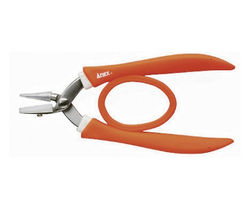 ナイロンカバー付ラバーグリップヤットコ 片丸 No.252-N