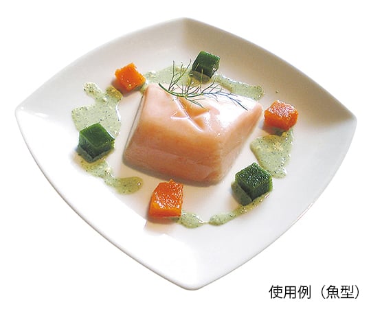 61-6607-19 アサヒ ソフト食シリコン型 魚型 (イエロー) AS-Y