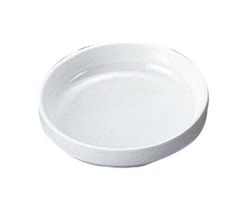 メラミン給食用食器 漬物皿 No.71 フチ切立型 白　2454900