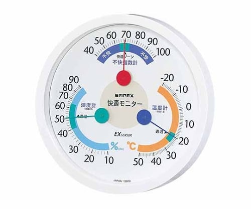 快適モニター（温度・湿度・不快指数計） 140×29mm 230g（ディスプレイ箱） CM-6381