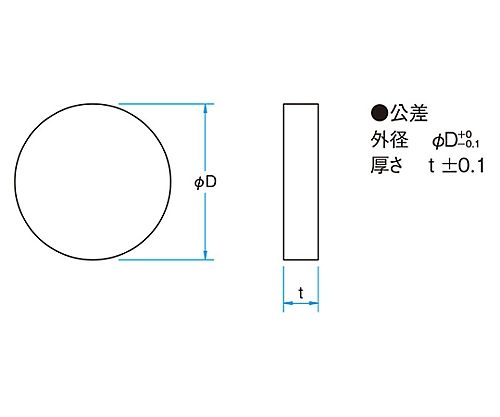 61-6930-14 赤外用窓板(サファイア) φ20mm 厚さ2mm OPSH-20C02-P