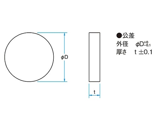 61-6930-14 赤外用窓板(サファイア) φ20mm 厚さ2mm OPSH-20C02-P