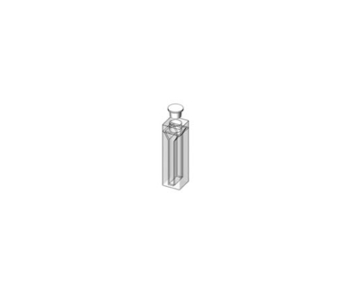 セミマイクロキュベット 光学ガラス(クリア) テフロンストッパー付 光路長10mm 1.40mL　162-0279