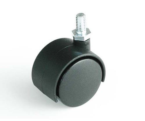 ニ輪キャスター ボルトタイプ 42mm 黒