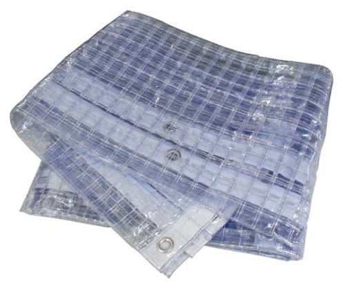 大型カーテンレール用ビニールカーテン 厚み0.3ｍｍ×巾2ｍ×高さ2.7ｍ 4面ハトメ 耐候