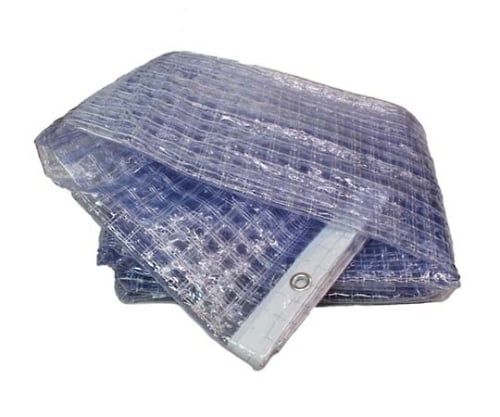 大型カーテンレール用ビニールカーテン 厚み0.3ｍｍ×巾4ｍ×高さ3ｍ 上面ハトメ 耐候