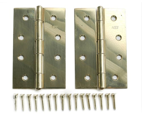 ハイロジック61-7021-33Ｐ－６５８真鍮蝶番１０２ｍｍ【1セット(2個入)】(as1-61-7021-33)