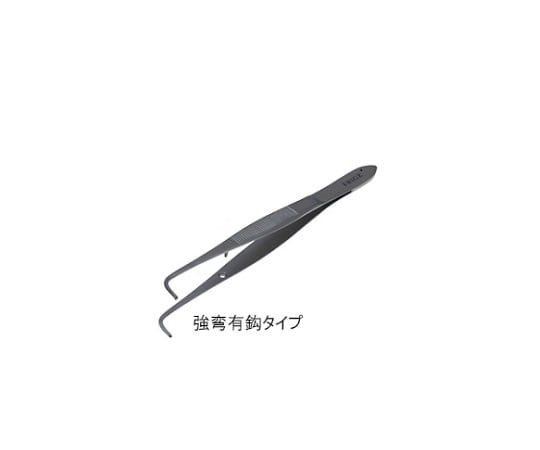デリケート ピンセット 10cm 強弯 有鈎