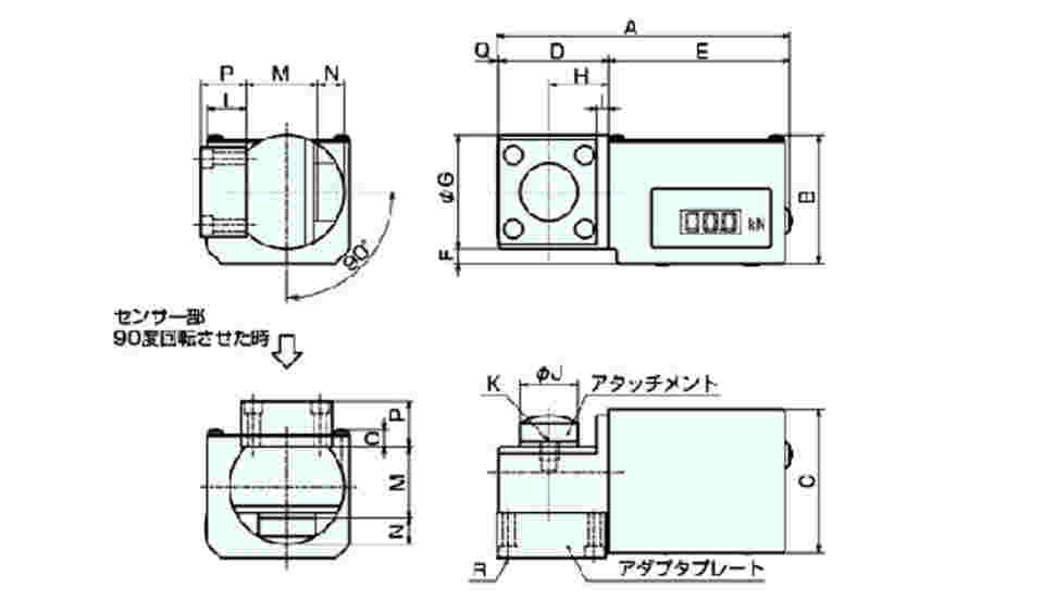 61-7161-96 ハンディデジタル荷重計 HDK-50C 【AXEL】 アズワン