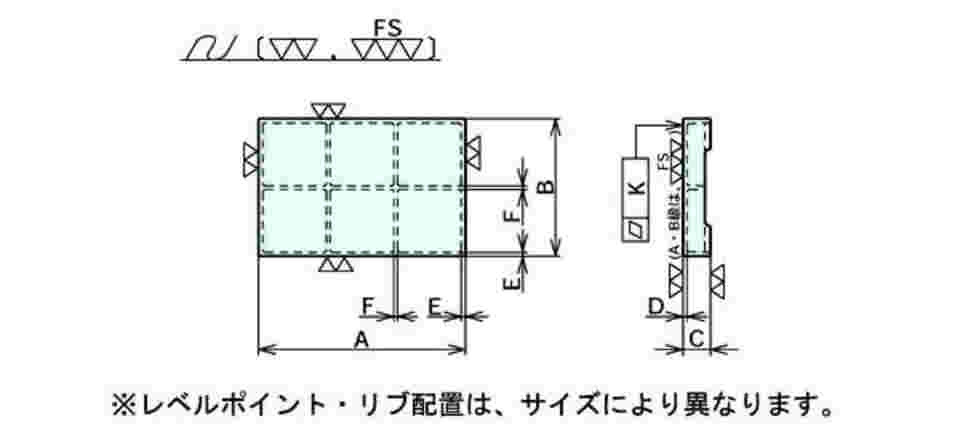 61-7164-51 箱型定盤 CP02020M 【AXEL】 アズワン