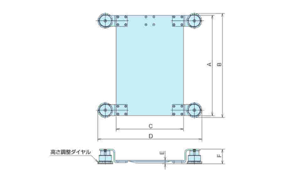 取扱を終了した商品です］低床除振台 VLS VLS4560-100HD 61-7167-58