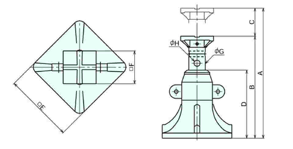 61-7168-81 建築ジャッキ KJ55 【AXEL】 アズワン