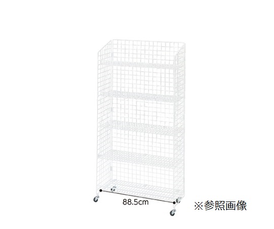 ネットラック ネット棚展開 H150cm 棚5段展開 W92cm 黒　61-436-33-4