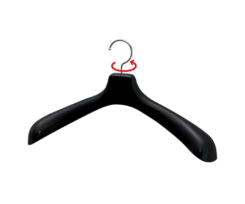 プラスチック製ジャケット用ハンガー 黒 W42.5cm 入数10本　61-760-49-2
