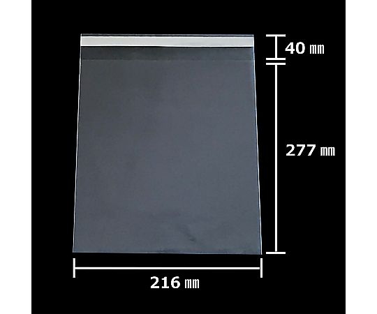 【100枚】透明袋 テープ付き 21.6×27.7cm(角3)