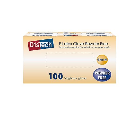 ディステックラテックスグローブ PF 塩素処理 M寸 1箱（100枚入）