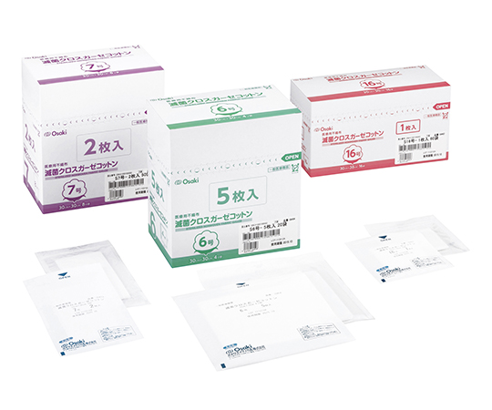 滅菌クロスガーゼコットン　Ｓ６号－２０　３０ｃｍ×３０ｃｍ　４ツ折　２０枚入×１０袋